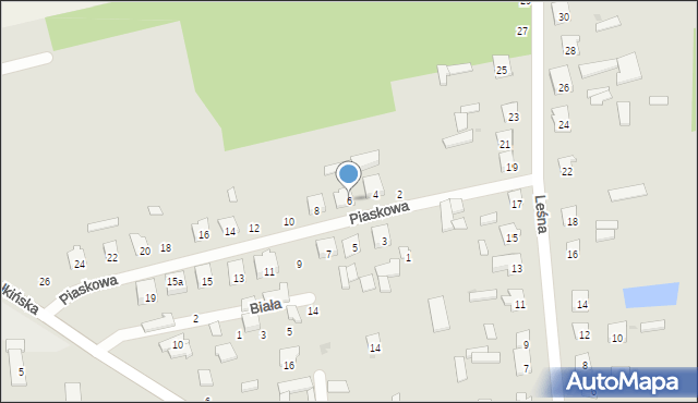 Kosów Lacki, Piaskowa, 6, mapa Kosów Lacki