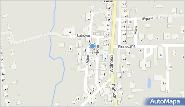 Kosów Lacki, Piękna, 9, mapa Kosów Lacki