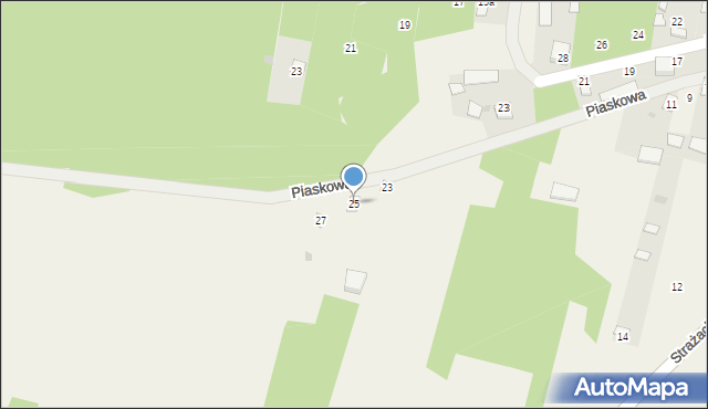 Kostrzyn, Piaskowa, 25, mapa Kostrzyn