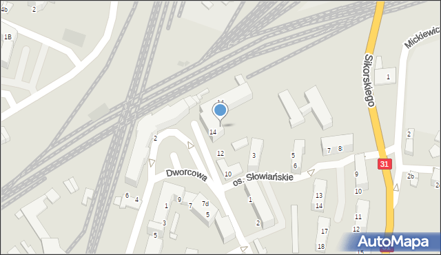 Kostrzyn nad Odrą, Piastowska, 12, mapa Kostrzyn nad Odrą