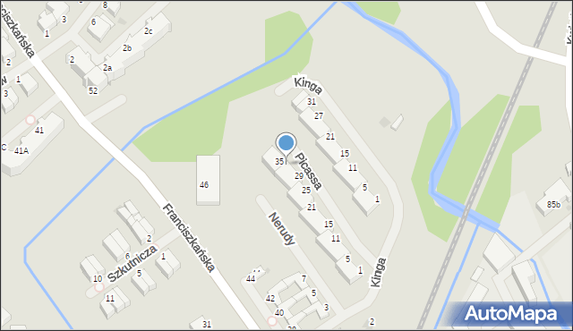 Koszalin, Picassa Pablo, 33, mapa Koszalina