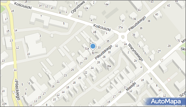 Koszalin, Piłsudskiego Józefa, marsz., 31, mapa Koszalina