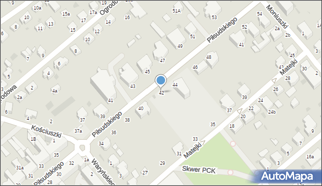 Koszalin, Piłsudskiego Józefa, marsz., 42, mapa Koszalina
