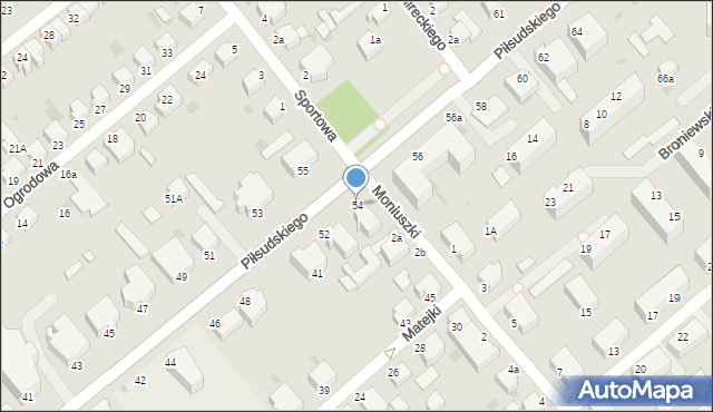 Koszalin, Piłsudskiego Józefa, marsz., 54, mapa Koszalina