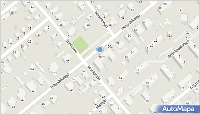Koszalin, Piłsudskiego Józefa, marsz., 56, mapa Koszalina