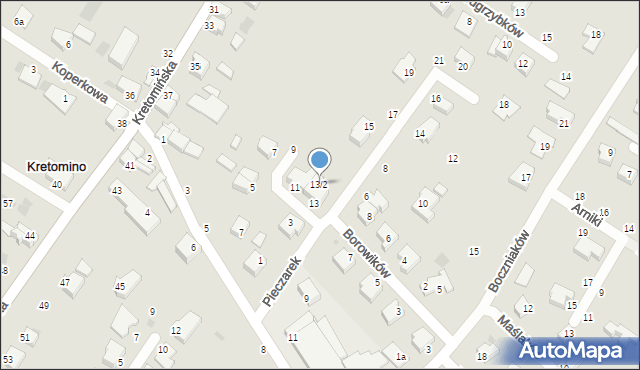 Koszalin, Pieczarek, 13/2, mapa Koszalina