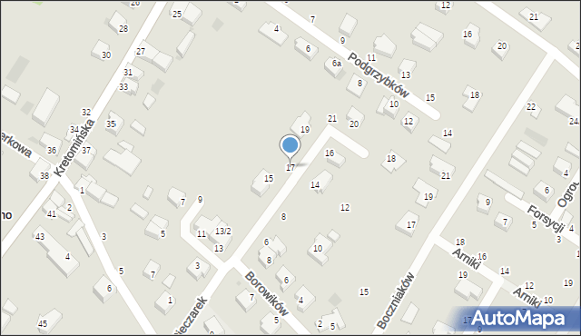 Koszalin, Pieczarek, 17, mapa Koszalina