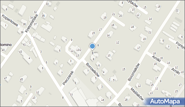 Koszalin, Pieczarek, 6, mapa Koszalina