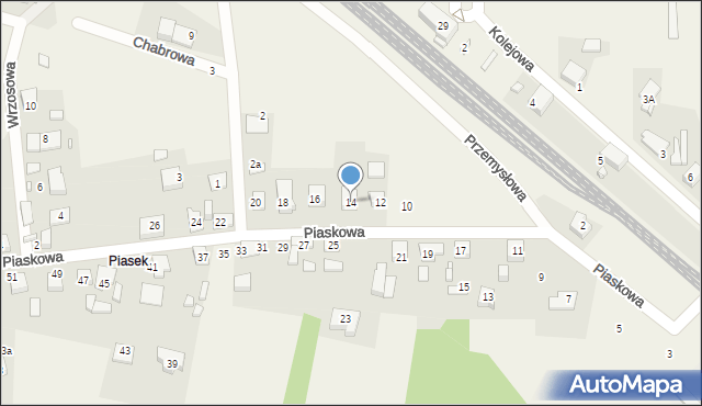 Koszęcin, Piaskowa, 14, mapa Koszęcin