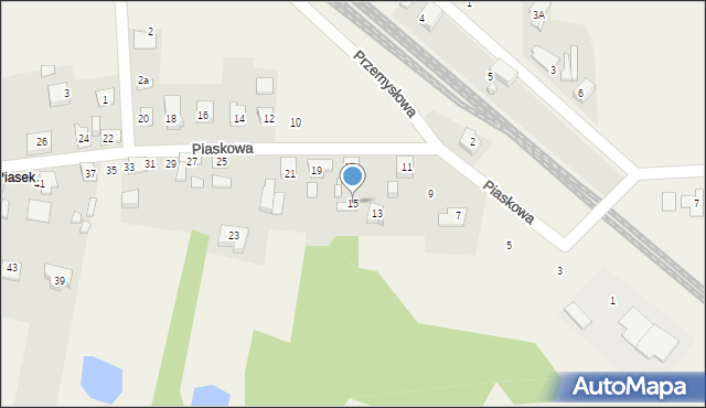 Koszęcin, Piaskowa, 15, mapa Koszęcin