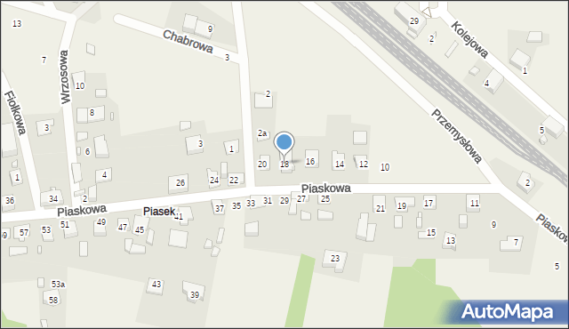 Koszęcin, Piaskowa, 18, mapa Koszęcin