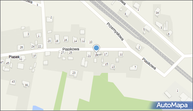 Koszęcin, Piaskowa, 19, mapa Koszęcin