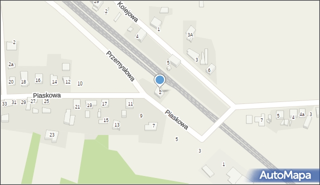 Koszęcin, Piaskowa, 2, mapa Koszęcin