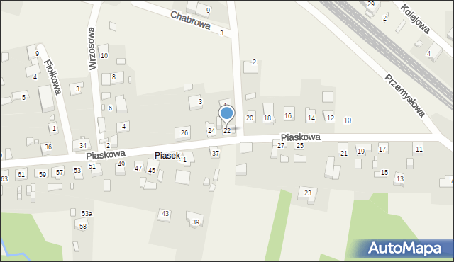 Koszęcin, Piaskowa, 22, mapa Koszęcin