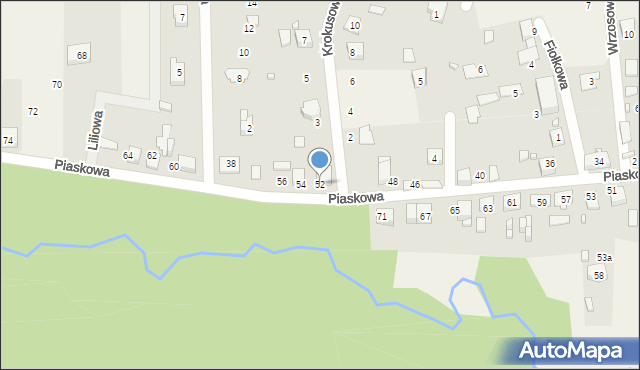 Koszęcin, Piaskowa, 52, mapa Koszęcin