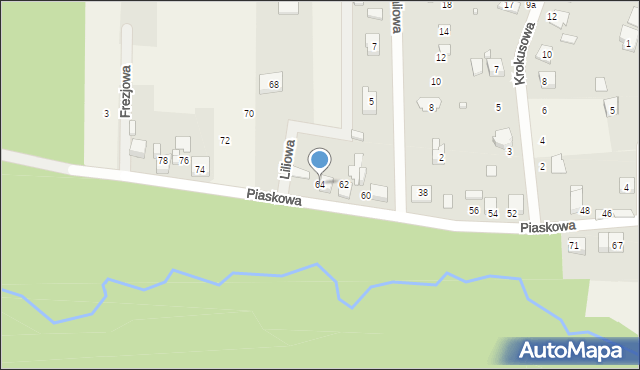 Koszęcin, Piaskowa, 64, mapa Koszęcin