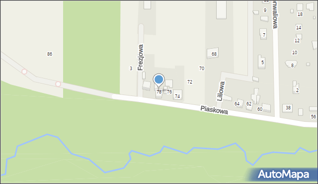 Koszęcin, Piaskowa, 78, mapa Koszęcin