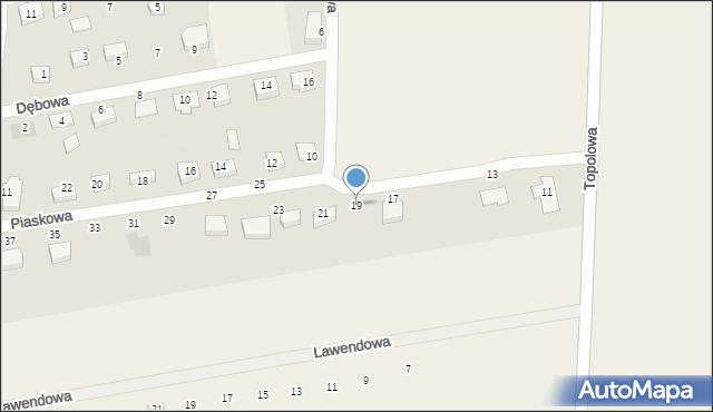 Koszwały, Piaskowa, 19, mapa Koszwały