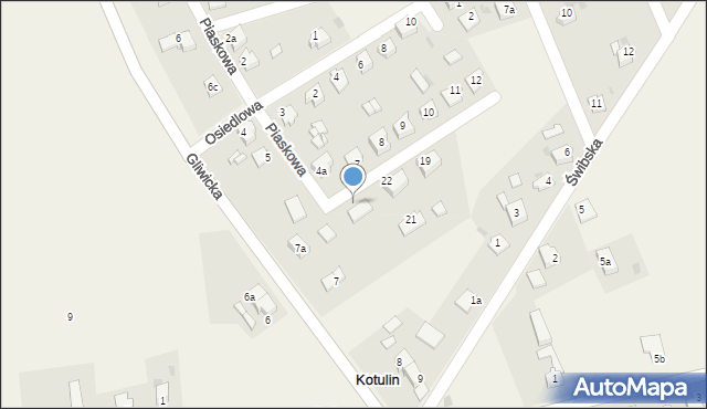 Kotulin, Piaskowa, 23, mapa Kotulin