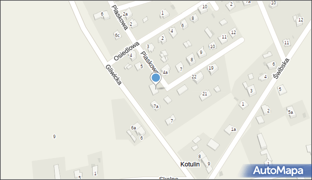 Kotulin, Piaskowa, 26, mapa Kotulin