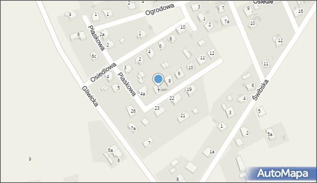 Kotulin, Piaskowa, 7, mapa Kotulin