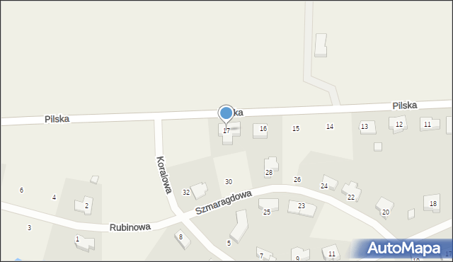 Kotuń, Pilska, 17, mapa Kotuń
