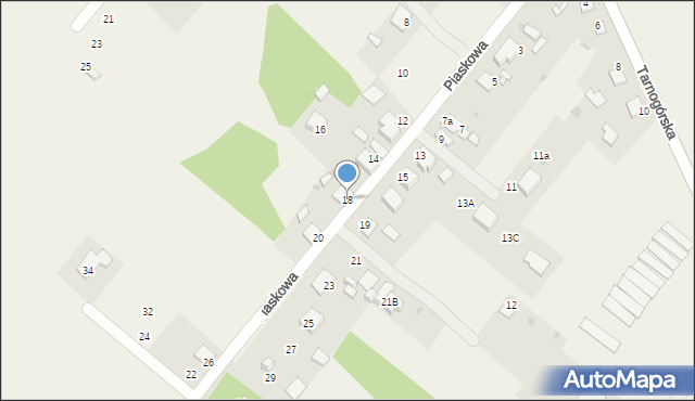 Koty, Piaskowa, 18, mapa Koty