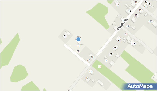 Koty, Piaskowa, 32, mapa Koty