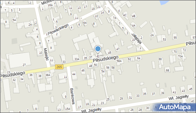 Kowal, Piłsudskiego Józefa, marsz., 41, mapa Kowal