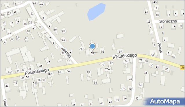 Kowal, Piłsudskiego Józefa, marsz., 53, mapa Kowal