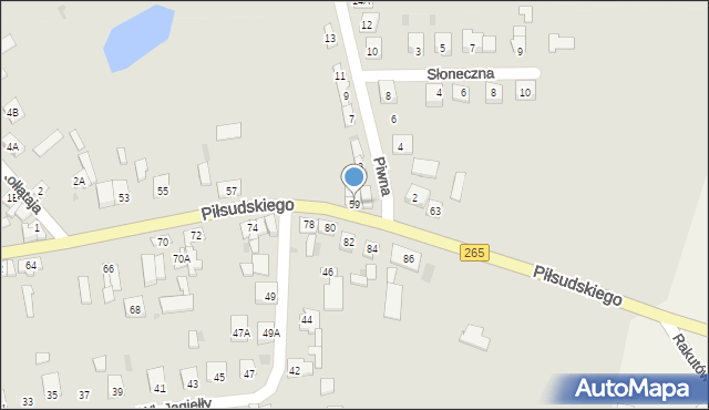 Kowal, Piłsudskiego Józefa, marsz., 59, mapa Kowal