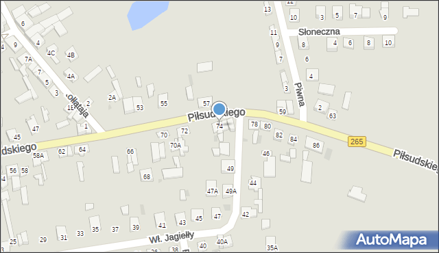 Kowal, Piłsudskiego Józefa, marsz., 74, mapa Kowal