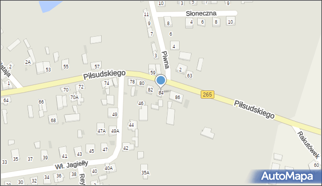 Kowal, Piłsudskiego Józefa, marsz., 84, mapa Kowal