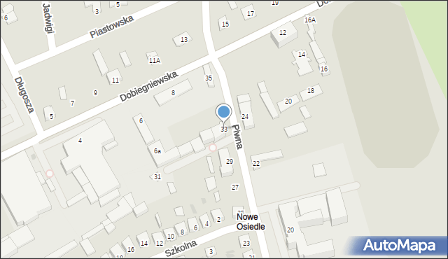 Kowal, Piwna, 33, mapa Kowal