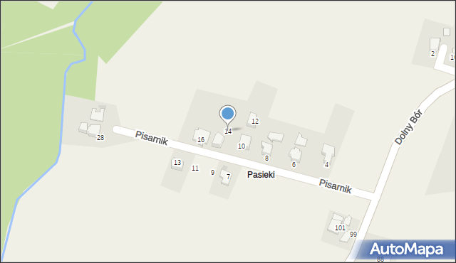 Kowale, Pisarnik, 14, mapa Kowale