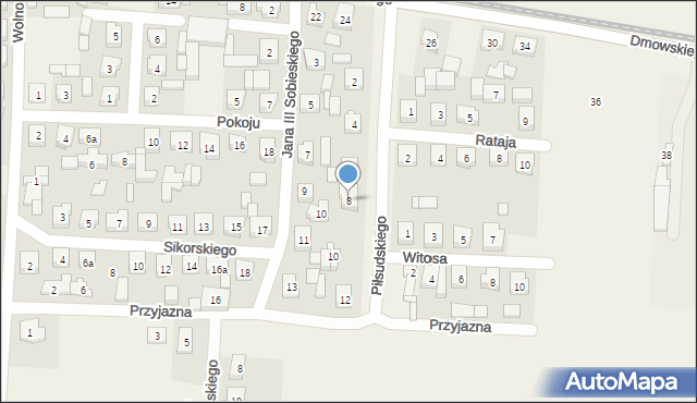 Kowalew, Piłsudskiego Józefa, marsz., 8, mapa Kowalew