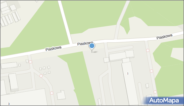 Koziegłowy, Piaskowa, 1a, mapa Koziegłowy