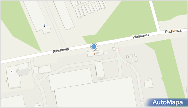 Koziegłowy, Piaskowa, 3, mapa Koziegłowy