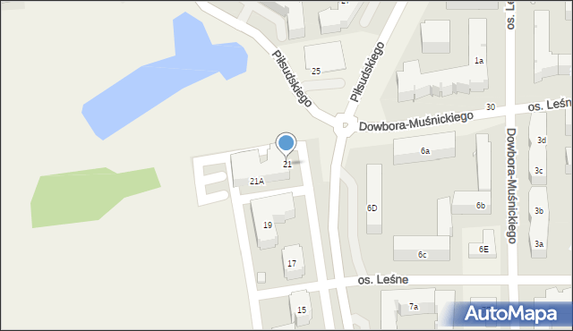 Koziegłowy, Piłsudskiego Józefa, marsz., 21, mapa Koziegłowy