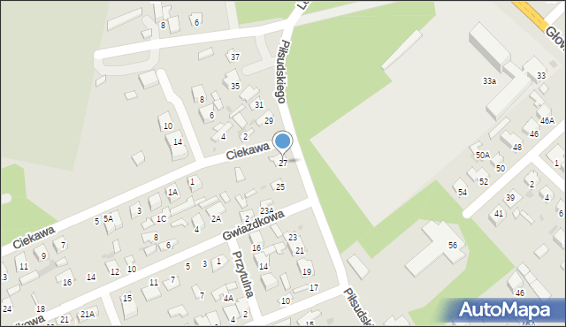 Kozienice, Piłsudskiego Józefa, marsz., 27, mapa Kozienice