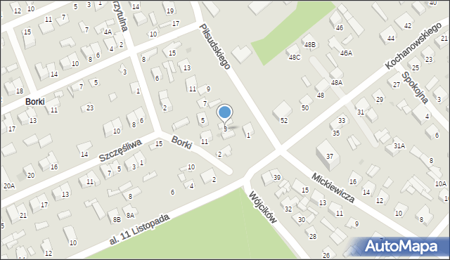 Kozienice, Piłsudskiego Józefa, marsz., 3, mapa Kozienice