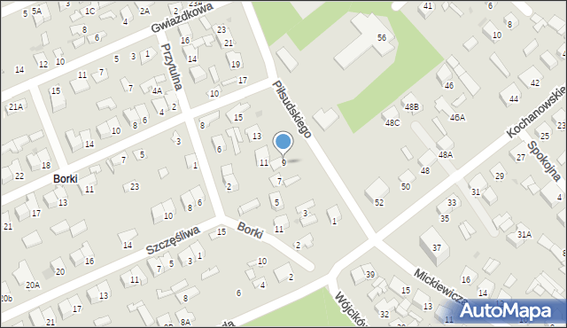 Kozienice, Piłsudskiego Józefa, marsz., 9, mapa Kozienice