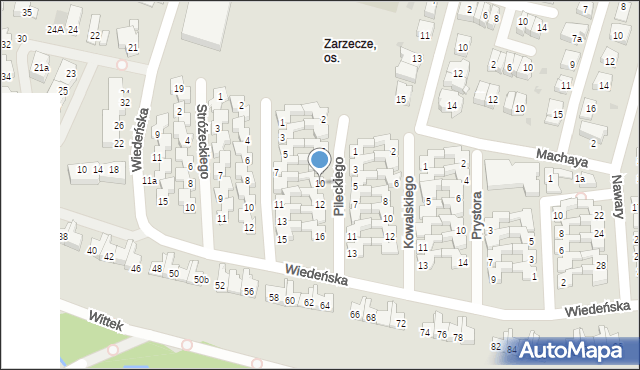 Kraków, Pileckiego Witolda, rtm., 10, mapa Krakowa