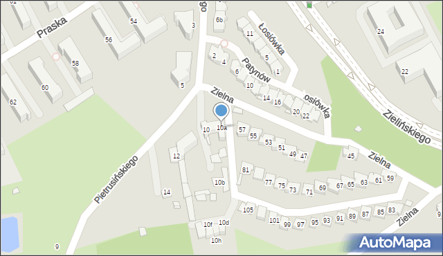 Kraków, Pietrusińskiego Jana, 10a, mapa Krakowa