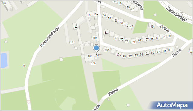 Kraków, Pietrusińskiego Jana, 10d, mapa Krakowa