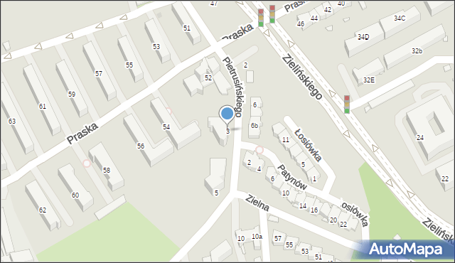 Kraków, Pietrusińskiego Jana, 3, mapa Krakowa