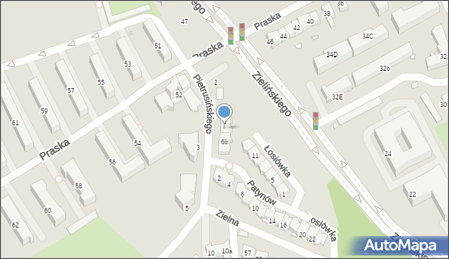 Kraków, Pietrusińskiego Jana, 6a, mapa Krakowa