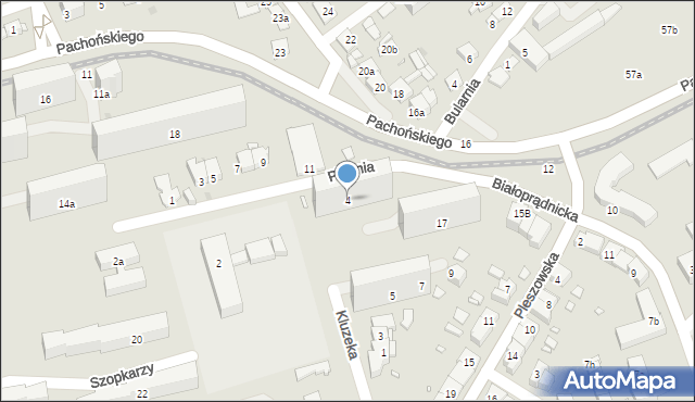 Kraków, Pigonia Stanisława, 4, mapa Krakowa