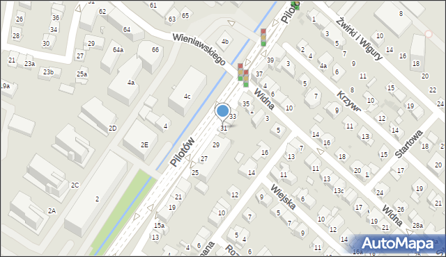 Kraków, Pilotów, 31, mapa Krakowa