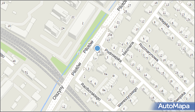 Kraków, Pilotów, 9, mapa Krakowa